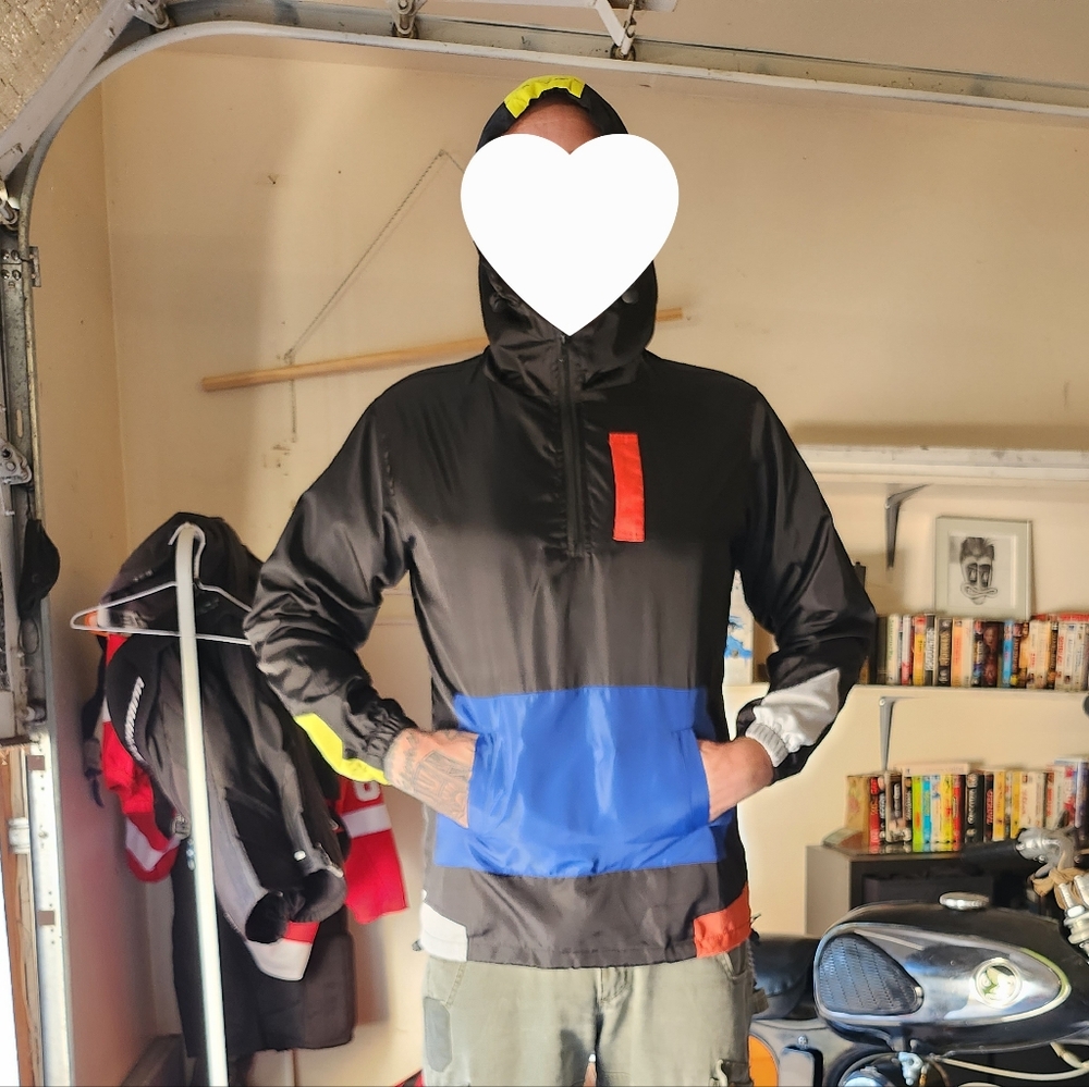 Color block windbreaker